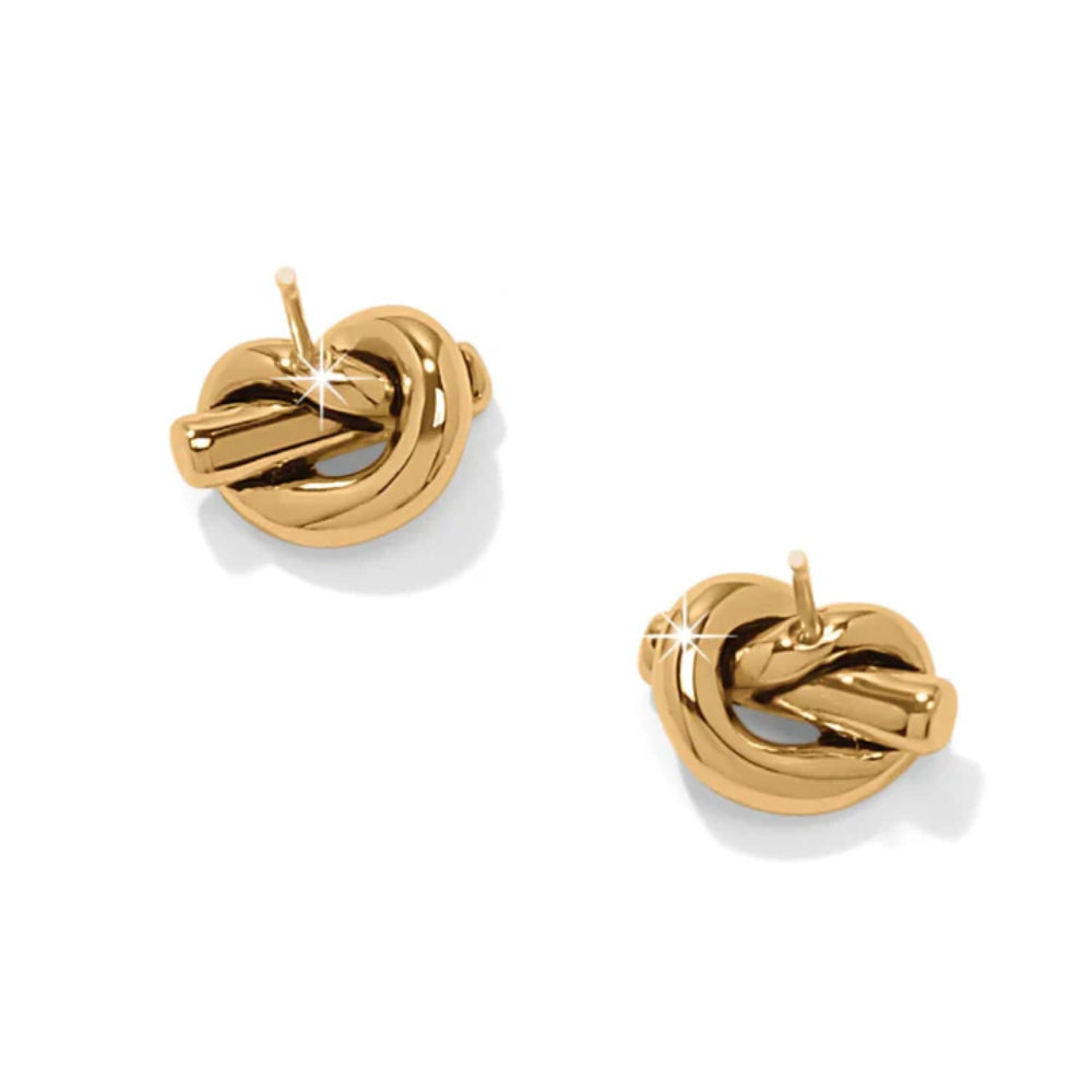 Brighton Gold Interlok Single Knot Mini Earrings