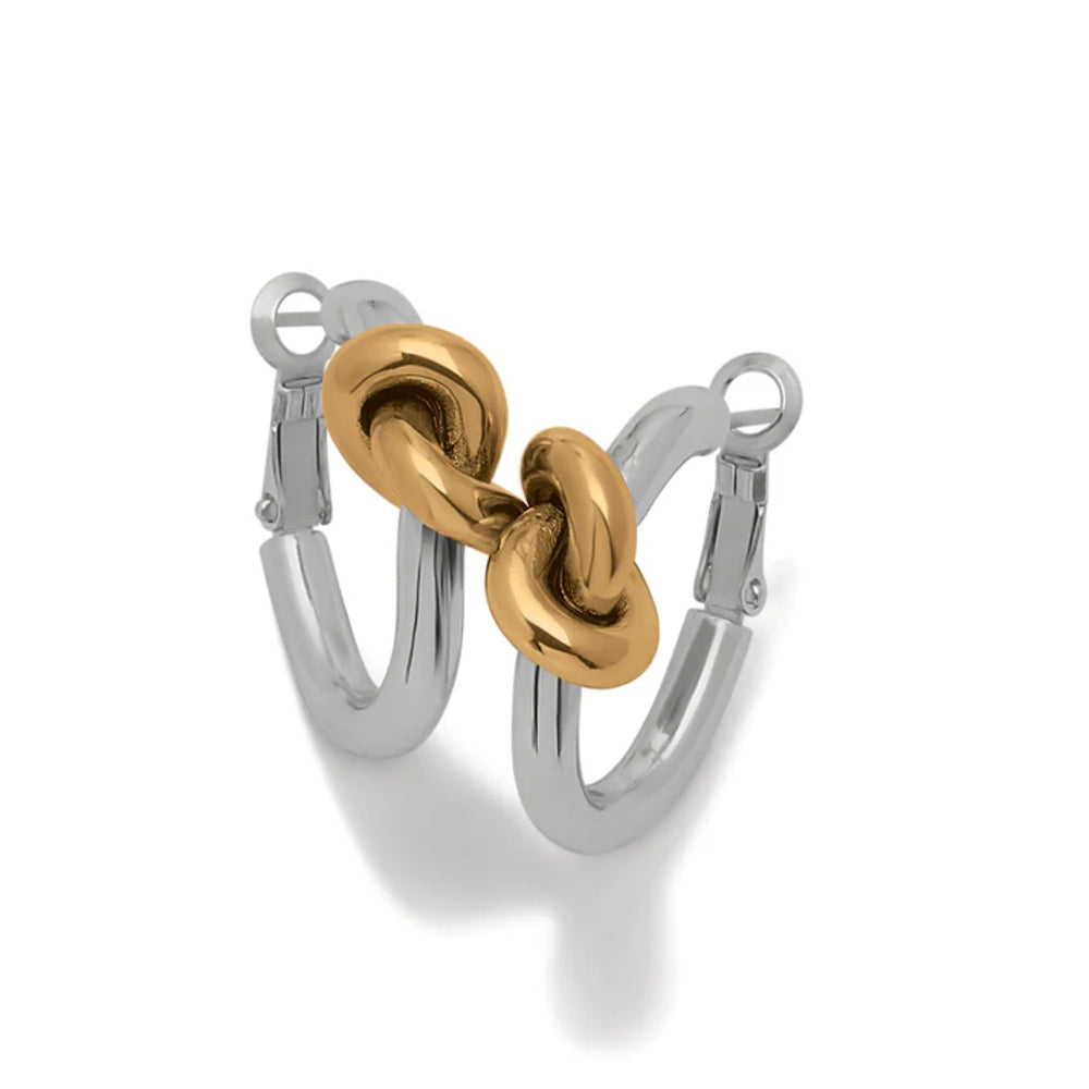 Brighton Interlok Single Knot Hoop Earrings