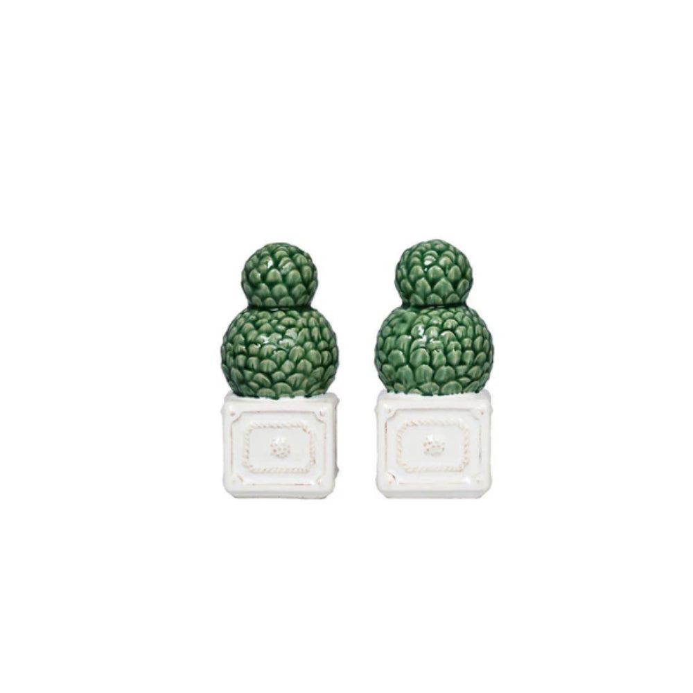 Juliska Berry & Thread Topiary Salt and Pepper Set of 2 Whitewash