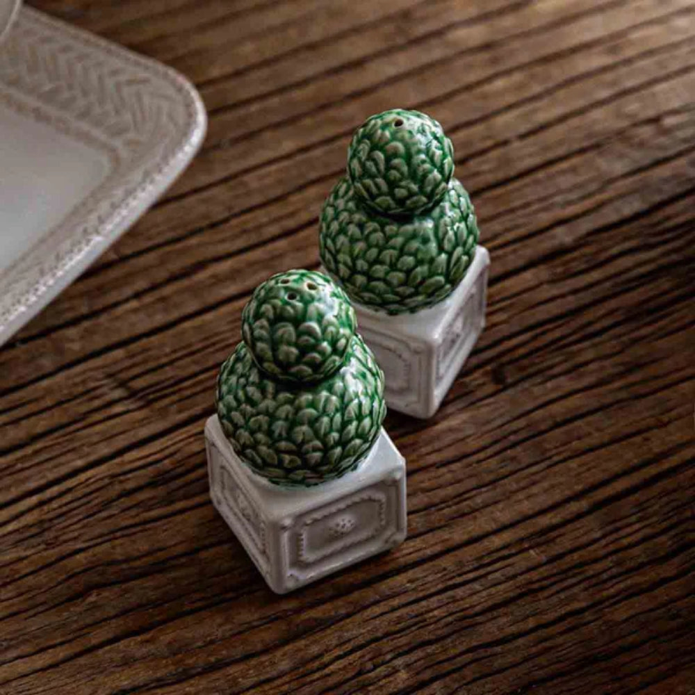 Juliska Berry & Thread Topiary Salt and Pepper Set of 2 Whitewash