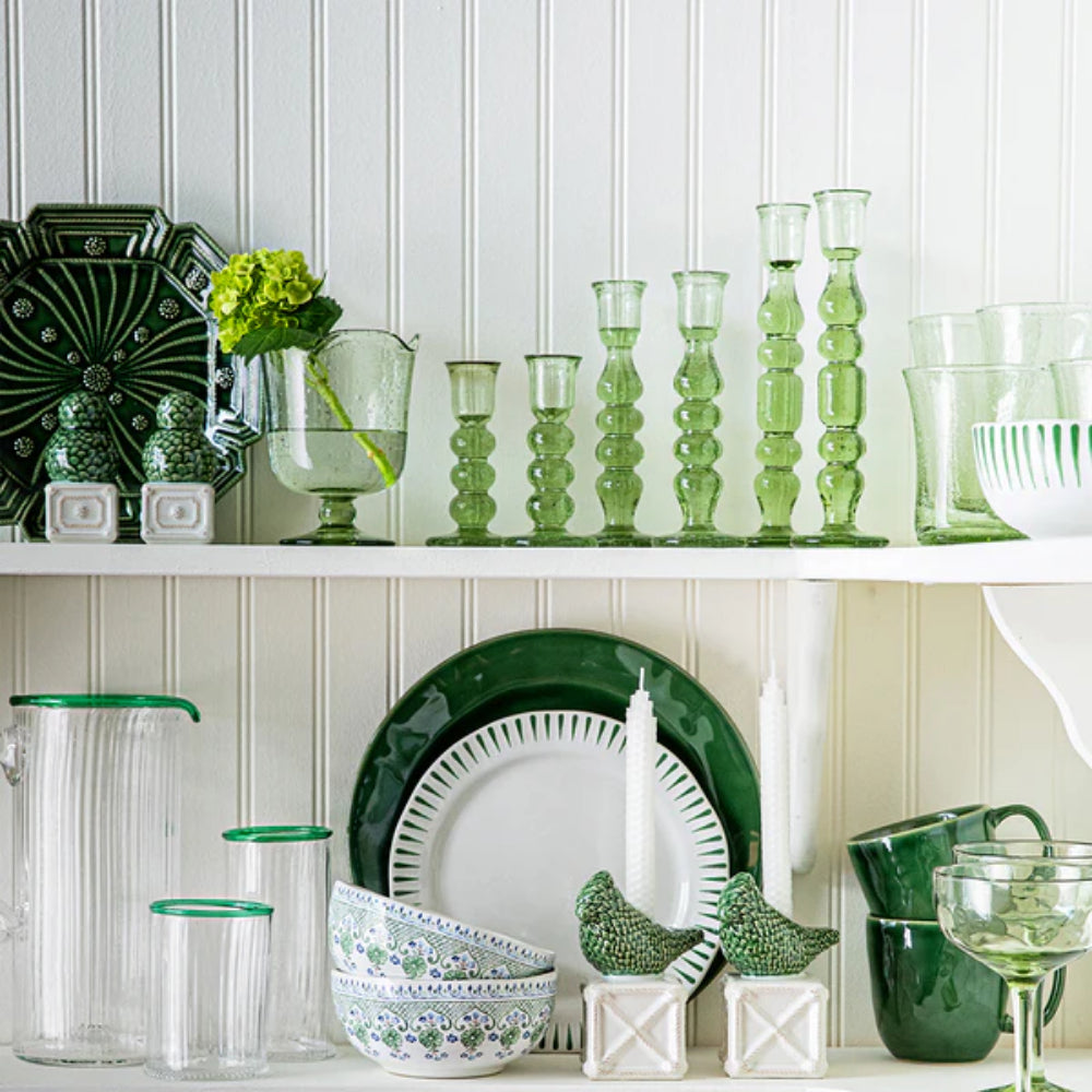 Juliska Berry & Thread Bird Topiary Candlestick Set of Two - Multi