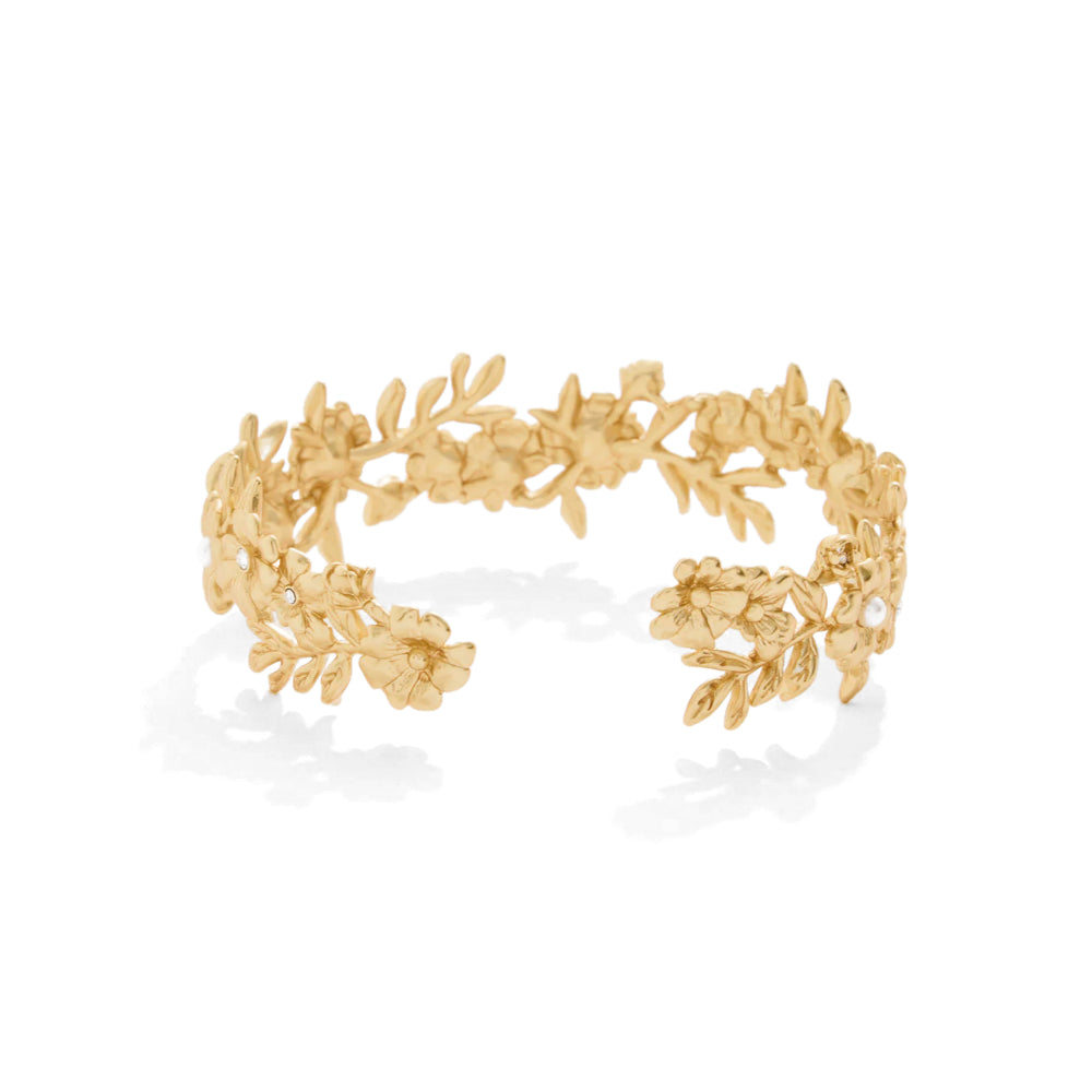 Spartina Gold Posy Party Crystal Cuff