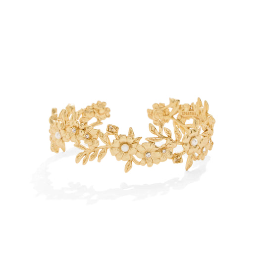 Spartina Gold Posy Party Crystal Cuff