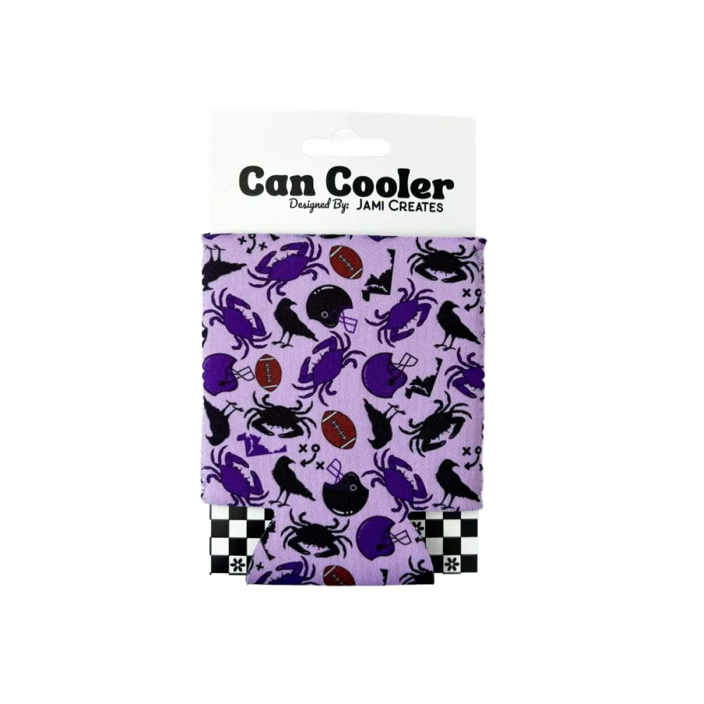 Jami Creates Baltimore Ravens Football Patterned Can Cooler Koozie