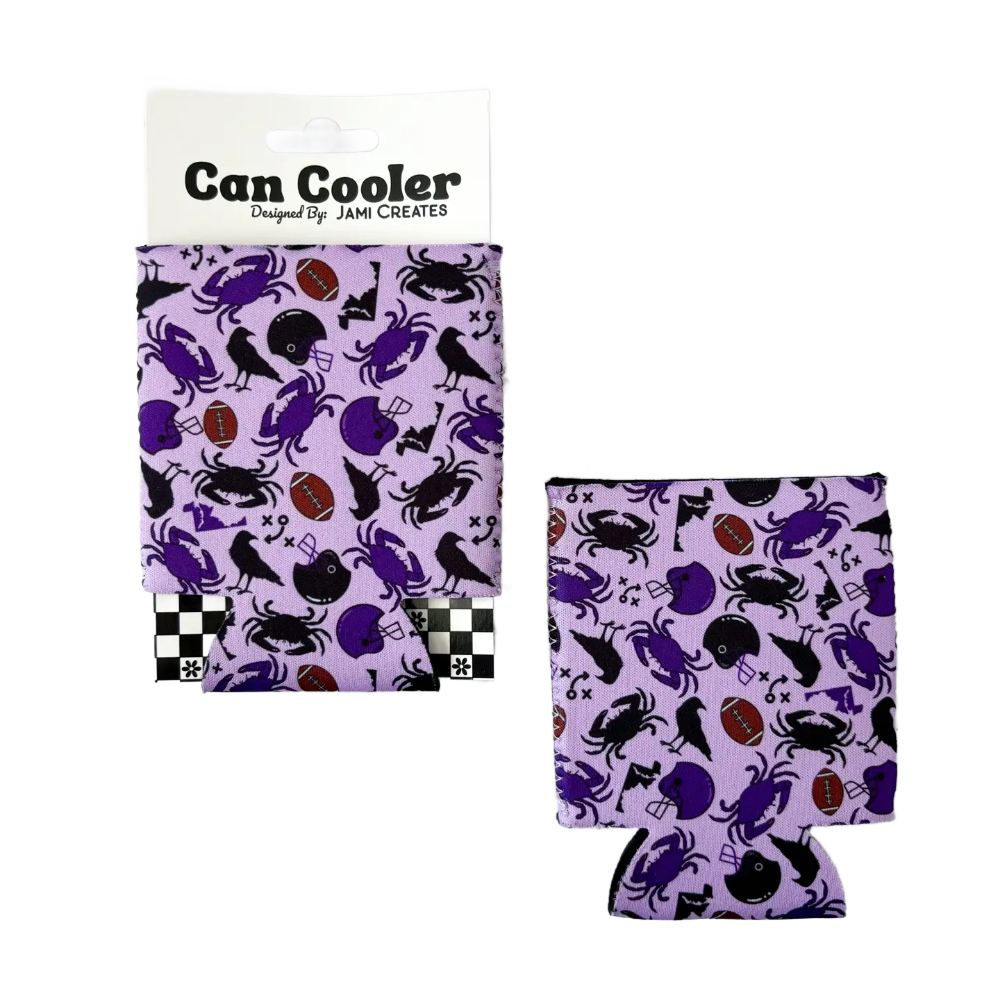 Jami Creates Baltimore Ravens Football Patterned Can Cooler Koozie