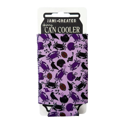 Jami Creates Baltimore Ravens Football Patterned Skinny Can Cooler Koozie