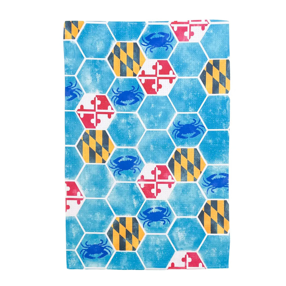 Jami Creates Maryland Honeycomb Patterned Waffle Kitchen Dish Towel