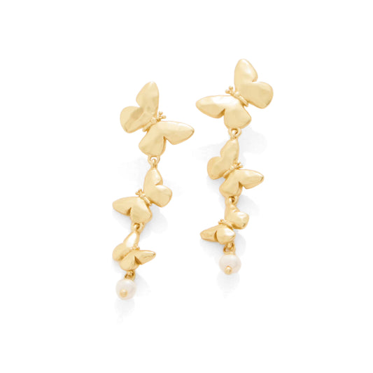 Spartina Gold Butterfly Dangle Earrings