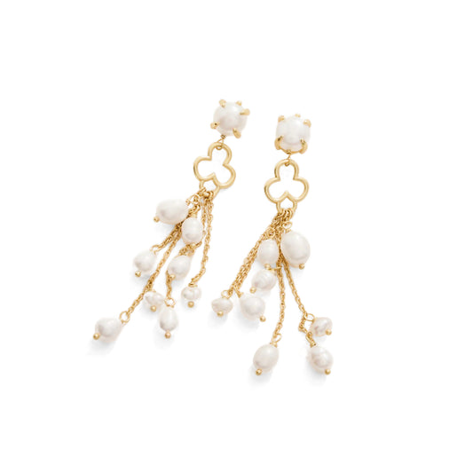 Spartina Pearl Party Tassel Earrings