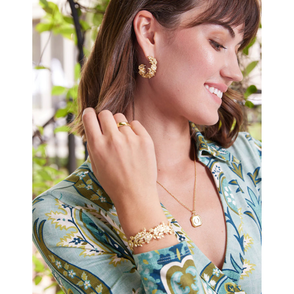 Spartina Posy Party Hoop Earrings - Crystal