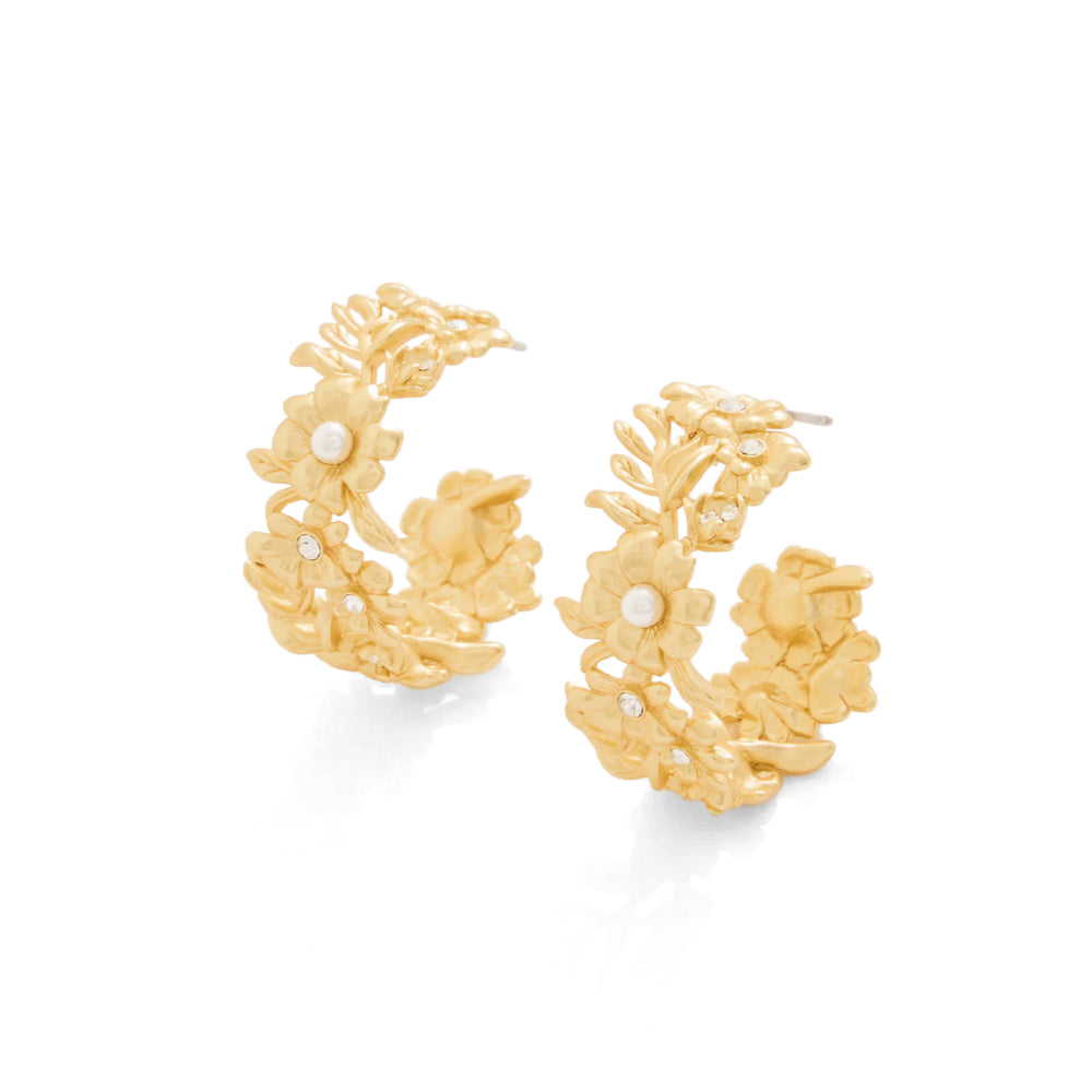 Spartina Posy Party Hoop Earrings - Crystal