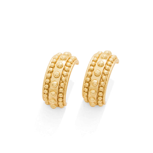 Spartina Gold Dappled Hoop Earrings