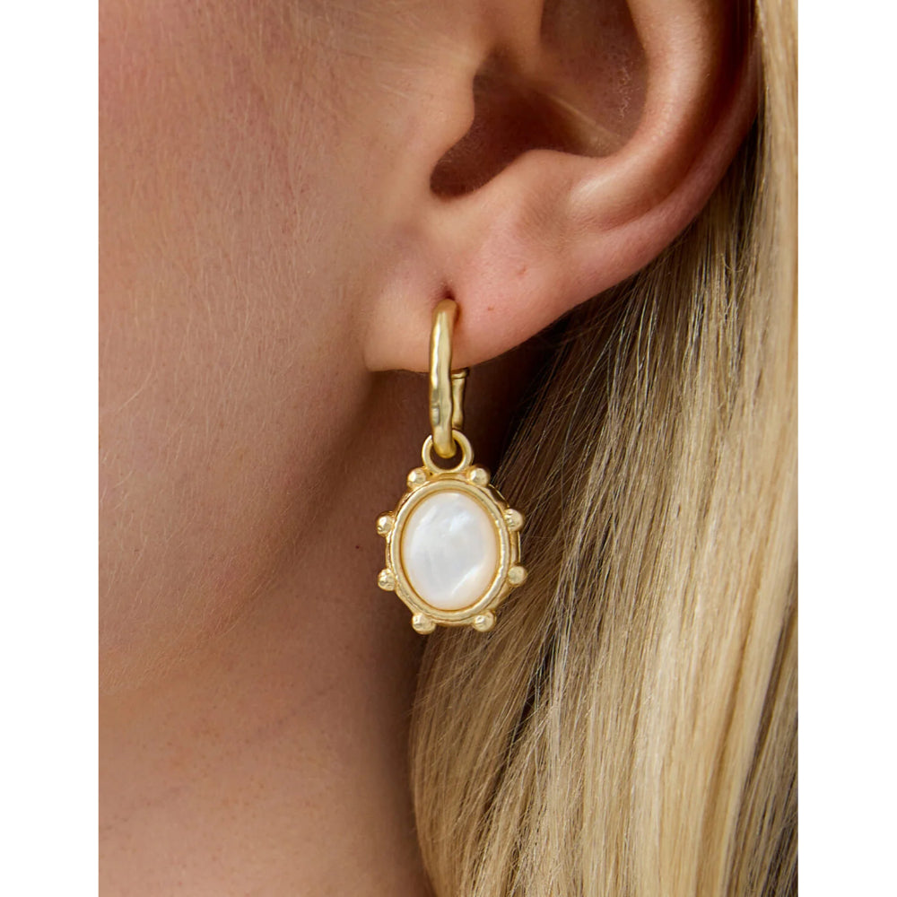 Spartina Mercer House Drop Hoop Earrings - Mother-of-Pearl