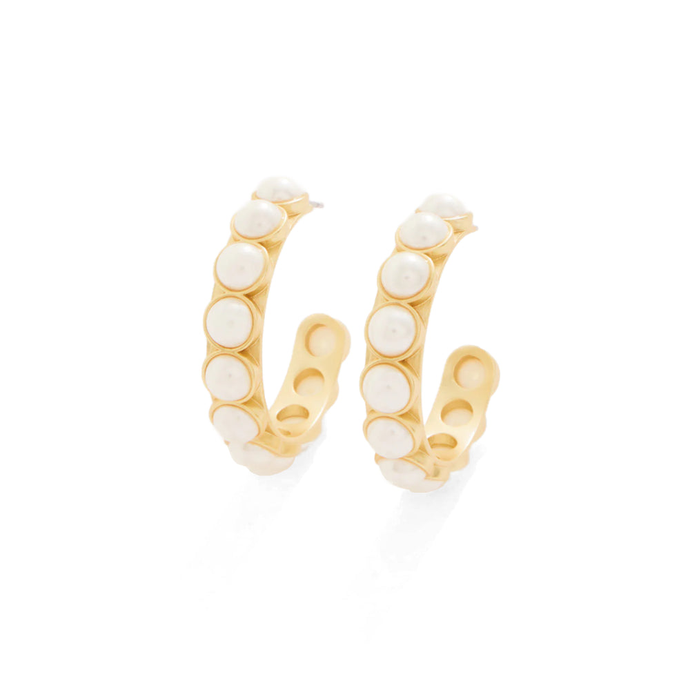 Spartina Anna Hoop Earrings - Pearl