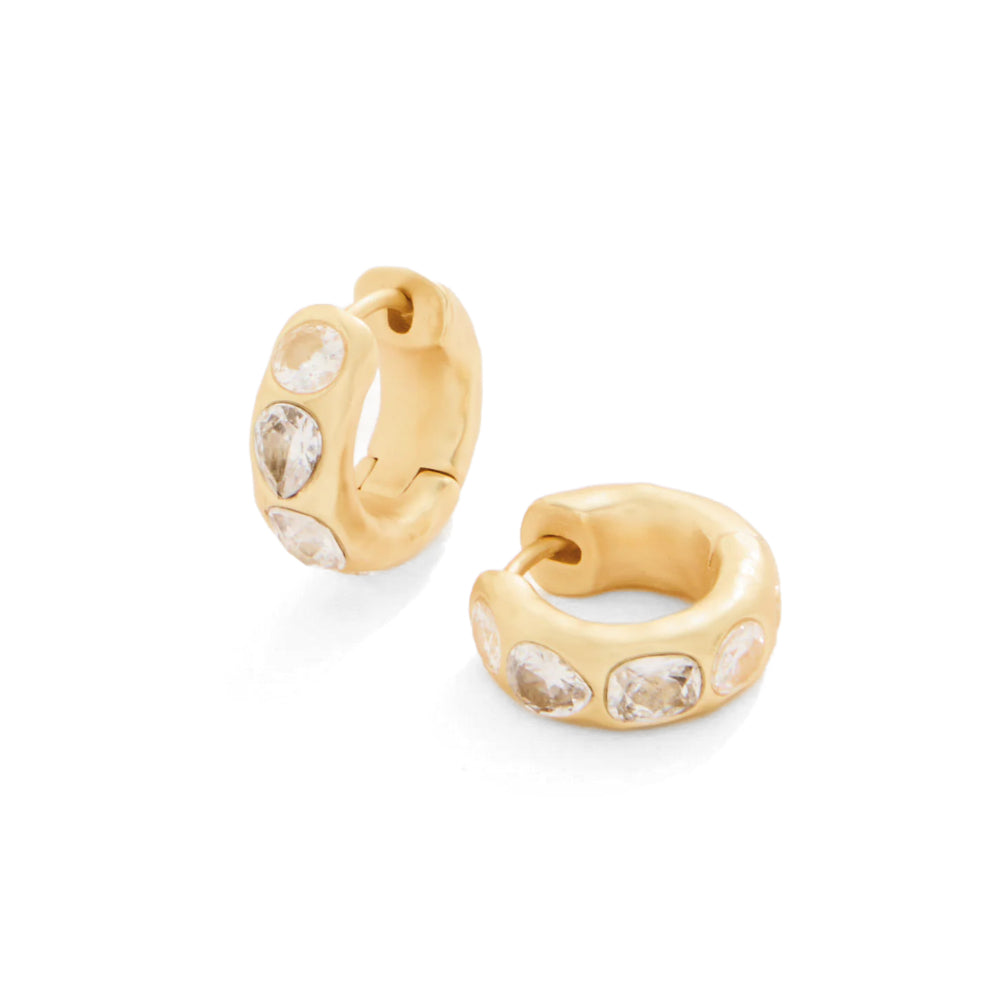 Spartina Gold Manor Gem Hoop Earrings