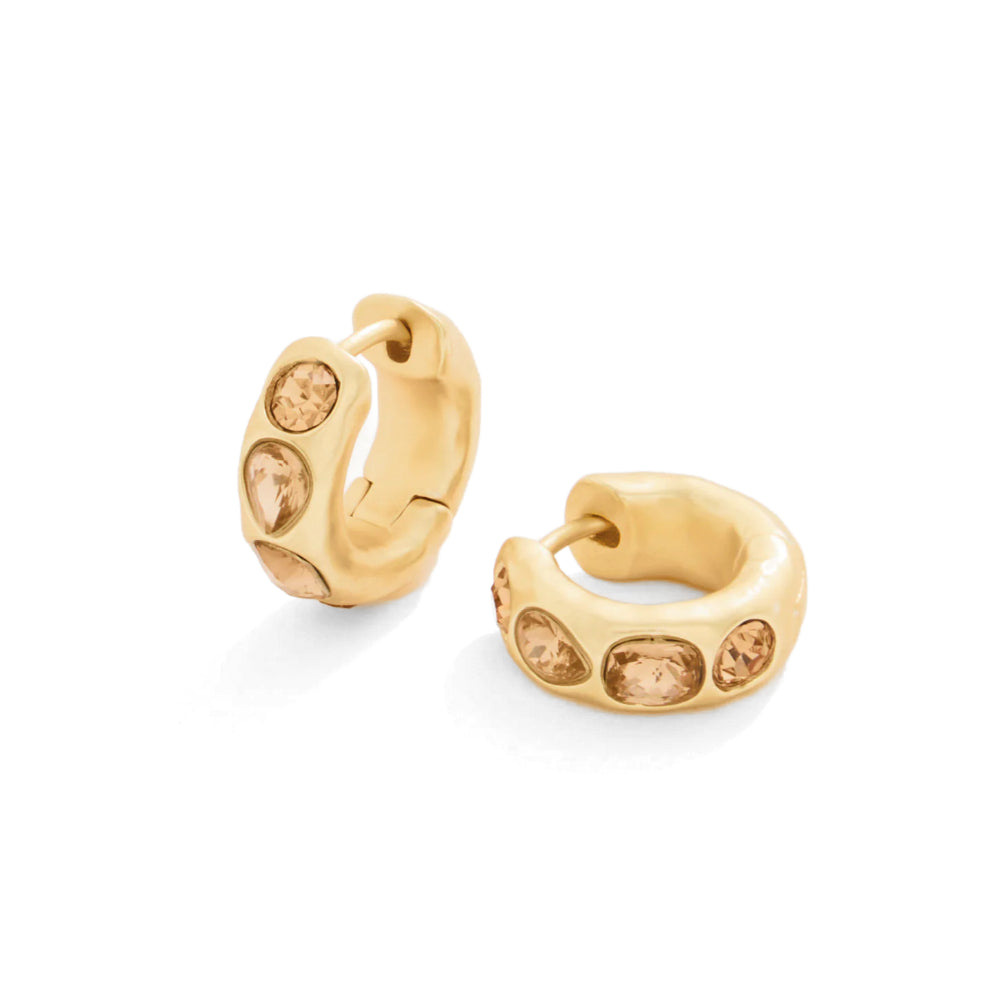 Spartina Gold Manor Gem Hoop Earrings
