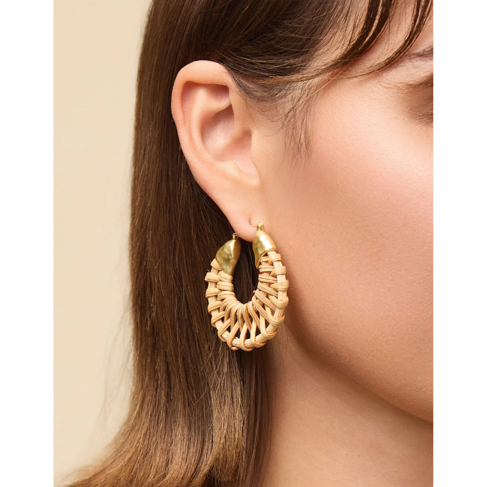 Spartina Wicker Hoop Earrings