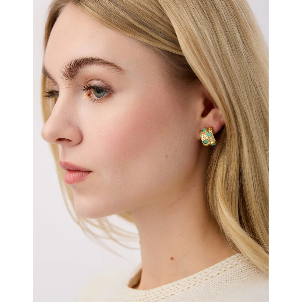 Spartina Karissa Hoop Earrings - Sea Foam