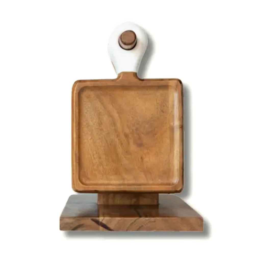 Jeanne Fitz Wood & White Collection Mini Charcuterie Boards - Set of 8