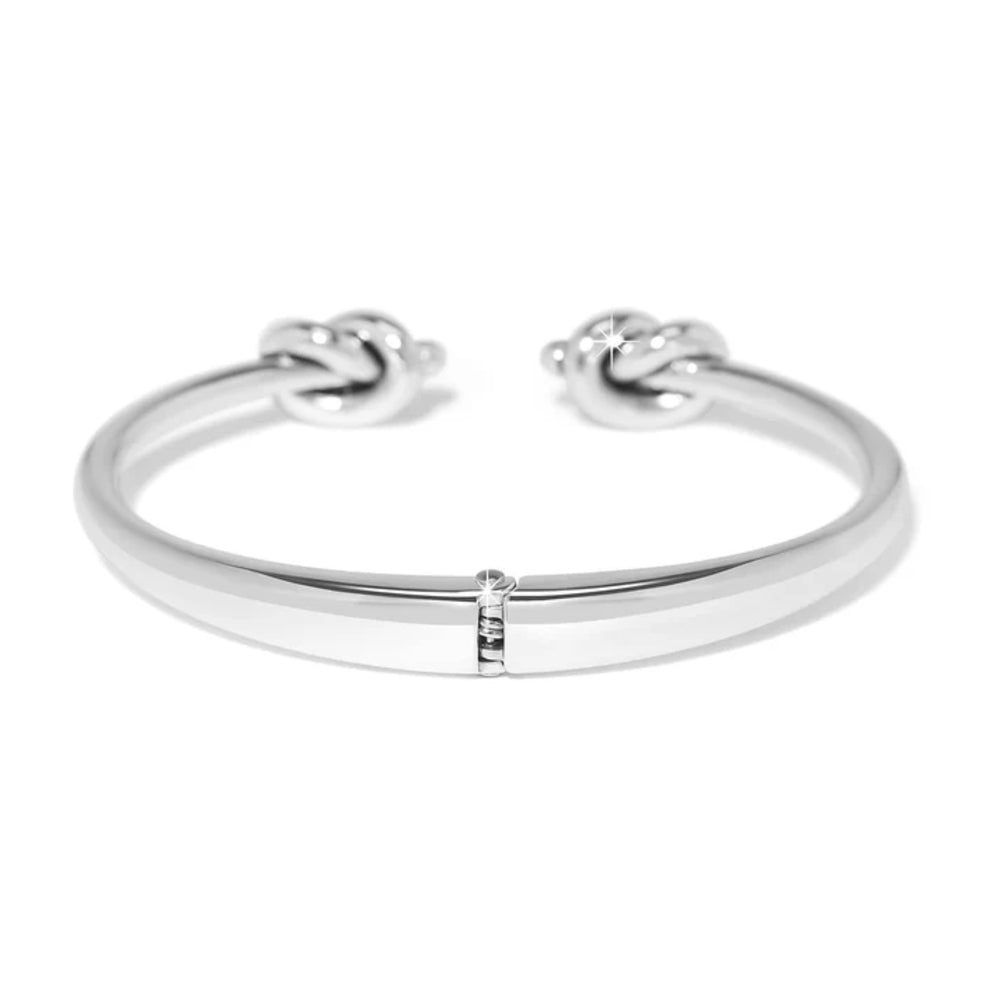 Silver bracelet on a white background