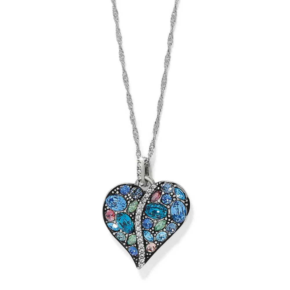 Gemstone heart pendant necklace