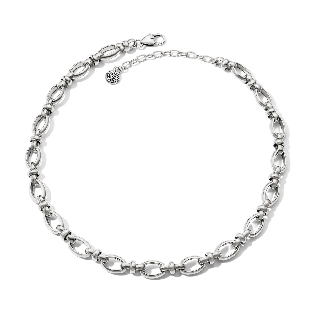 Silver chain bracelet on a white background