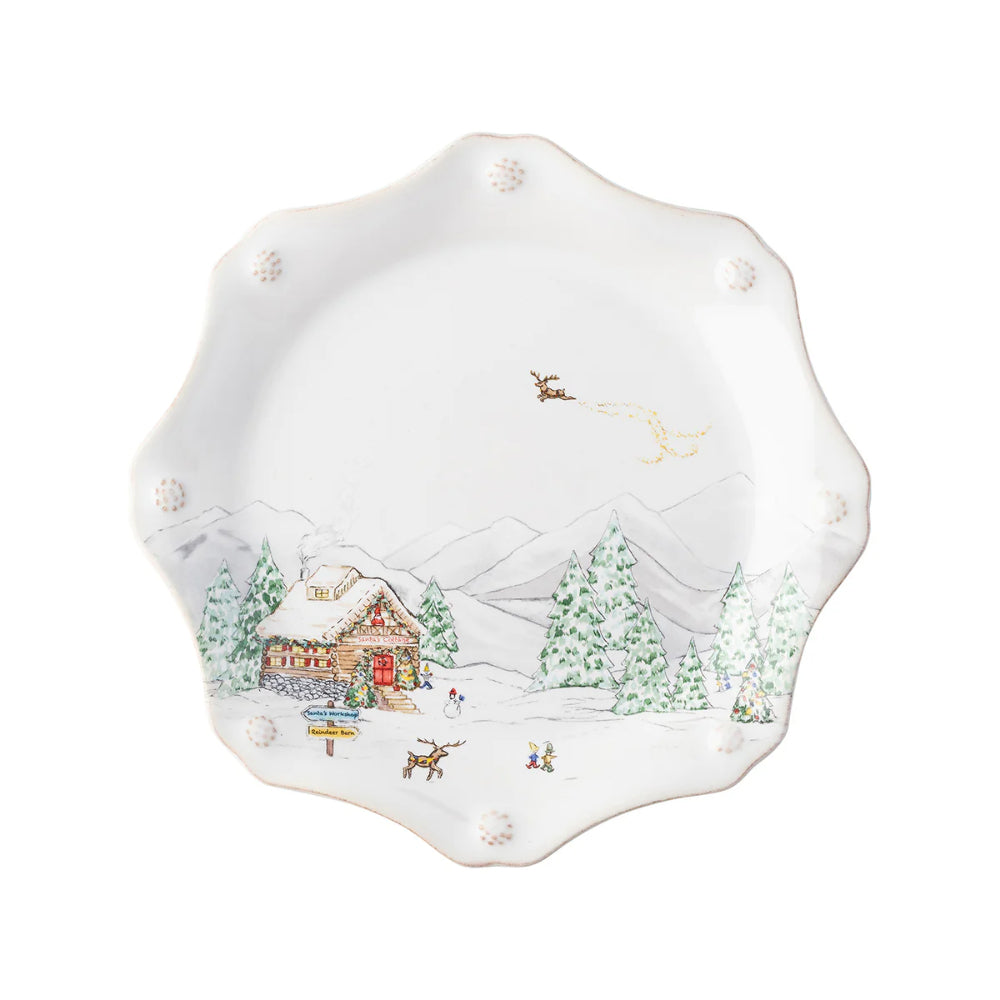 Juliska Berry & Thread Dessert/Salas Plate North Pole-Set of 4