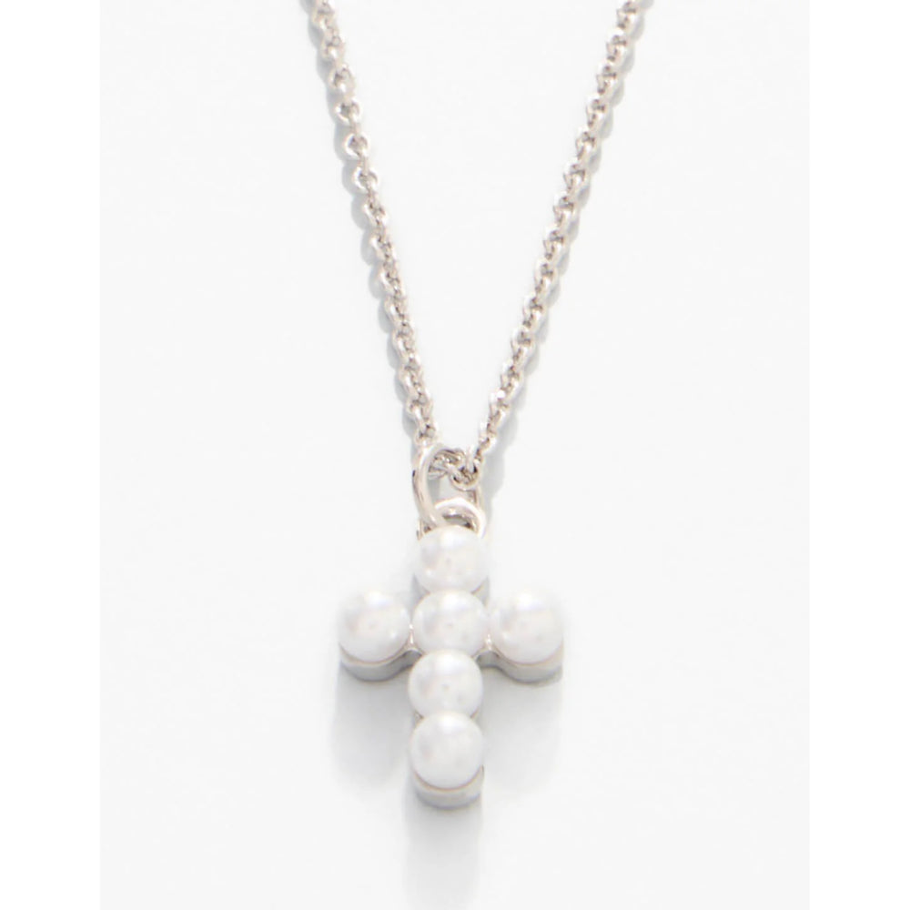 Spartina Sea La Vie Necklace 18" - Faith/Pearl Cross