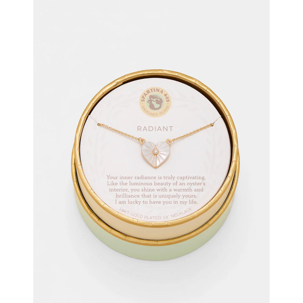 Spartina Sea La Vie 18" Necklace - Radiant/Mother-of-Pearl Heart