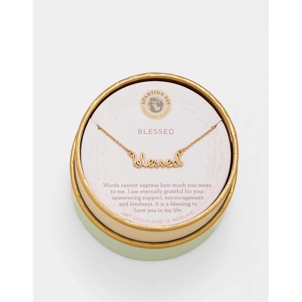 Spartina Sea La Vie 18" Necklace - Blessed/Script