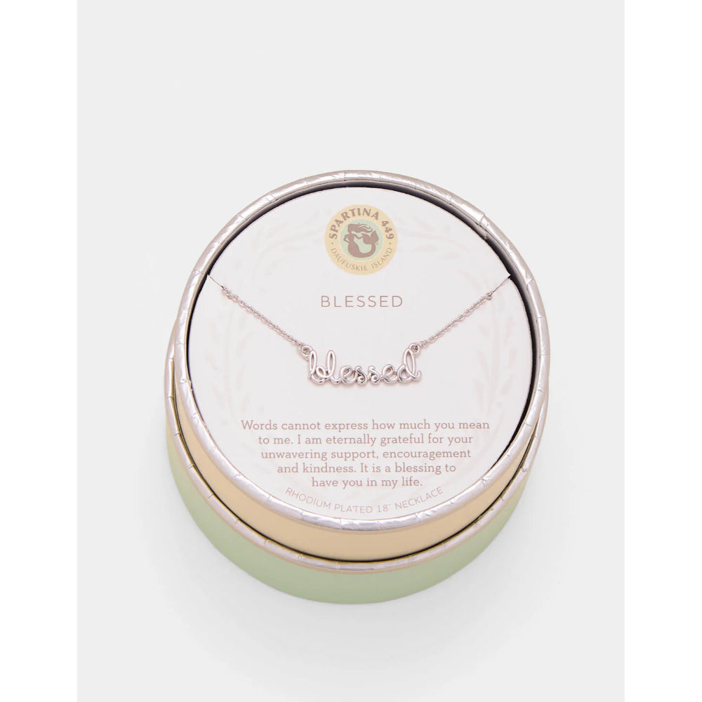 Spartina Sea La Vie 18" Necklace - Blessed/Script