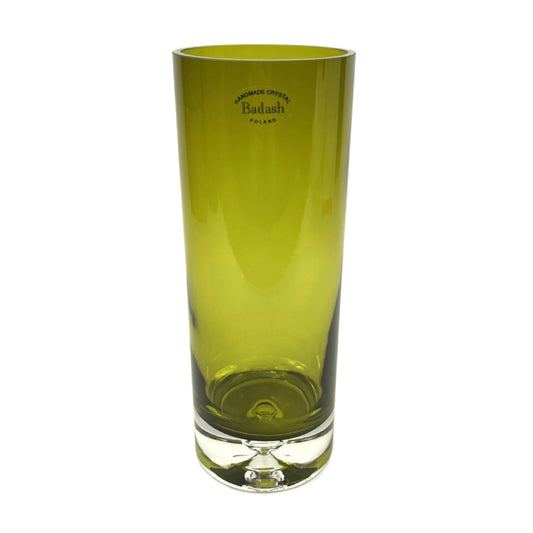 Badash Olive Green Cylinder 10"Vase