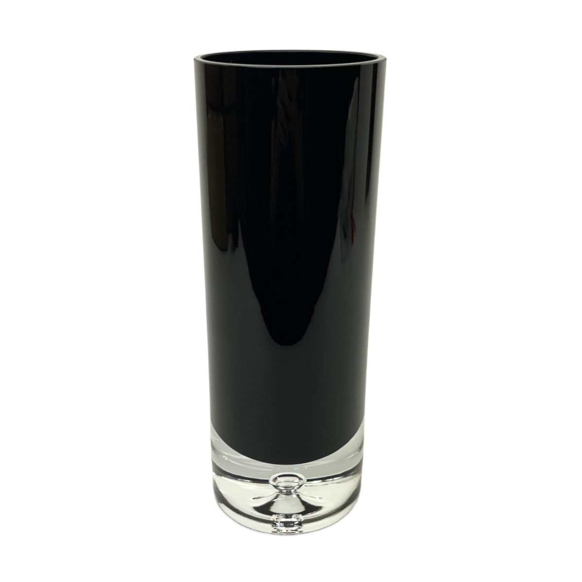 Badash Jet Black Cylinder 10"Vase