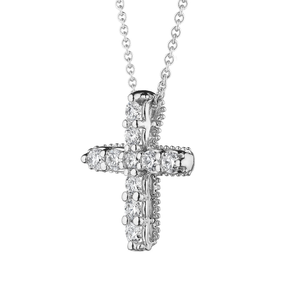 Verragio 18k Medium Diamond Cross Pendant