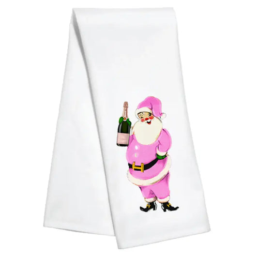 Toss Designs Kitchen Towel- Santa Champagne
