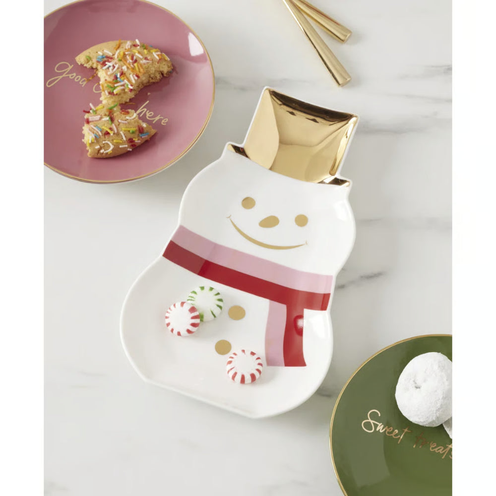 Kate Spade Be Jolly Snowman Candy Dish