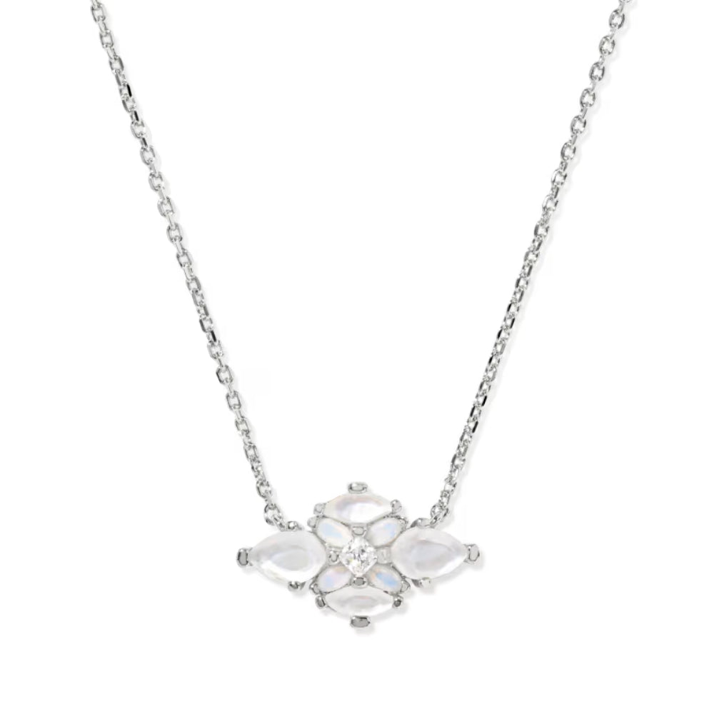 Kendra Scott Silver Abbie Crystal Short Pendant Necklace