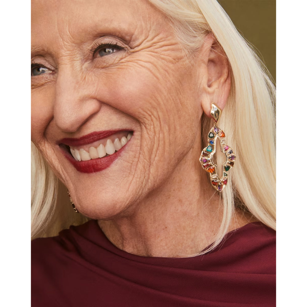 Kendra Scott Gold Abbie Crystal Statement Earrings