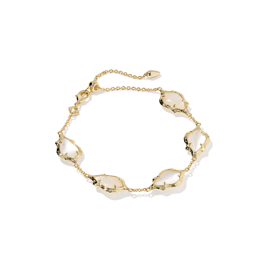 Kendra Scott Adriana Scallop Frame Delicate Chain Bracelet