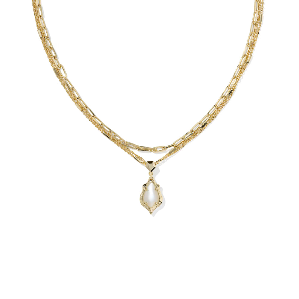 Kendra Scott Adriana Scallop Frame Multi Strand Necklace