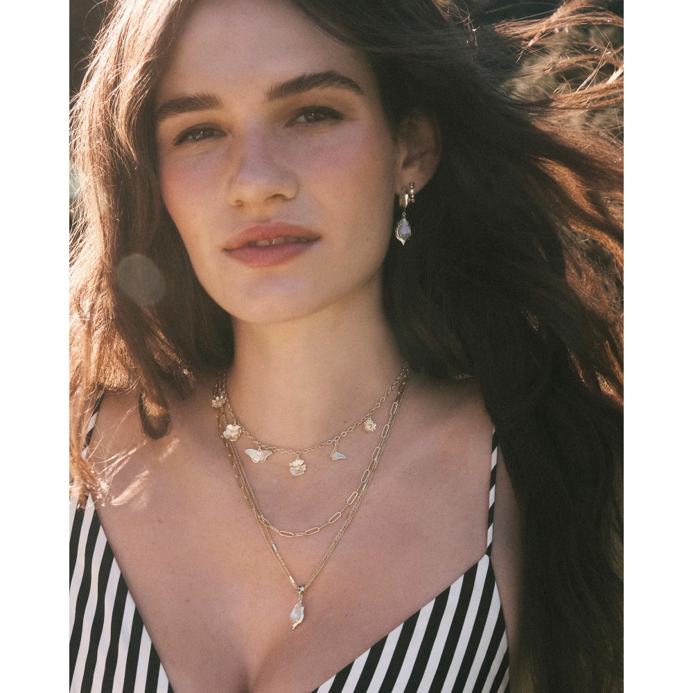 Kendra Scott Adriana Scallop Frame Multi Strand Necklace