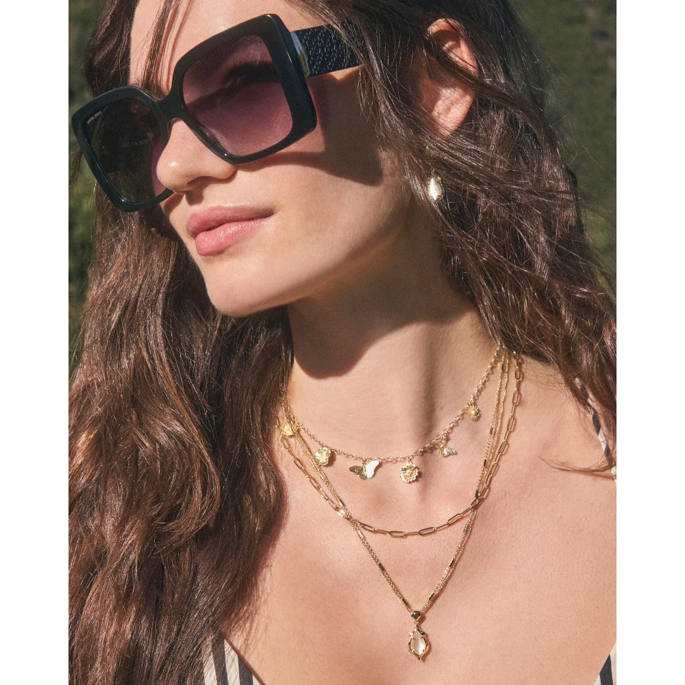 Kendra Scott Adriana Scallop Frame Multi Strand Necklace