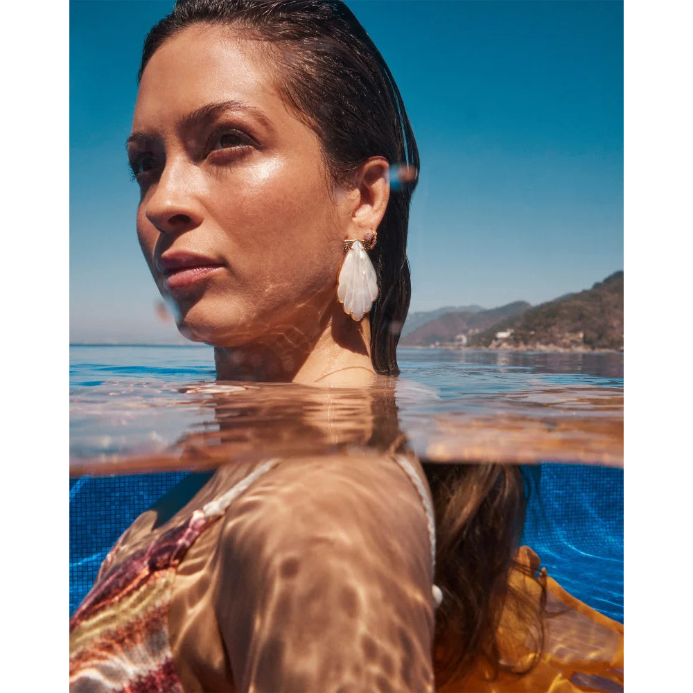 Kendra Scott Vintage Gold Alexa Statement Earrings