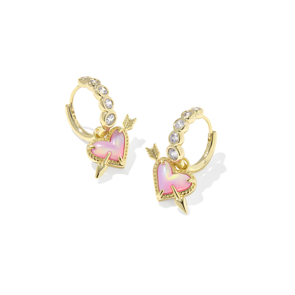 Kendra Scott Ari Heart Arrow Convertible Huggie Earrings