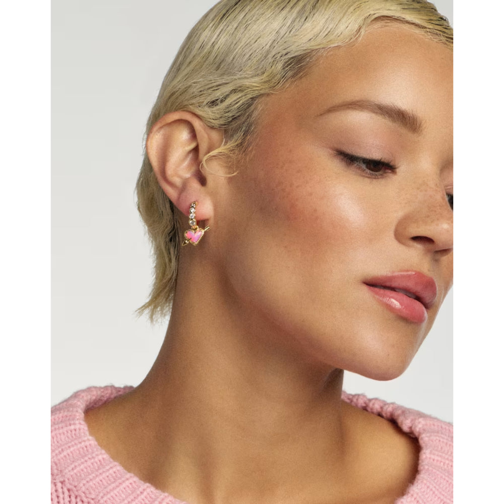 Kendra Scott Ari Heart Arrow Convertible Huggie Earrings
