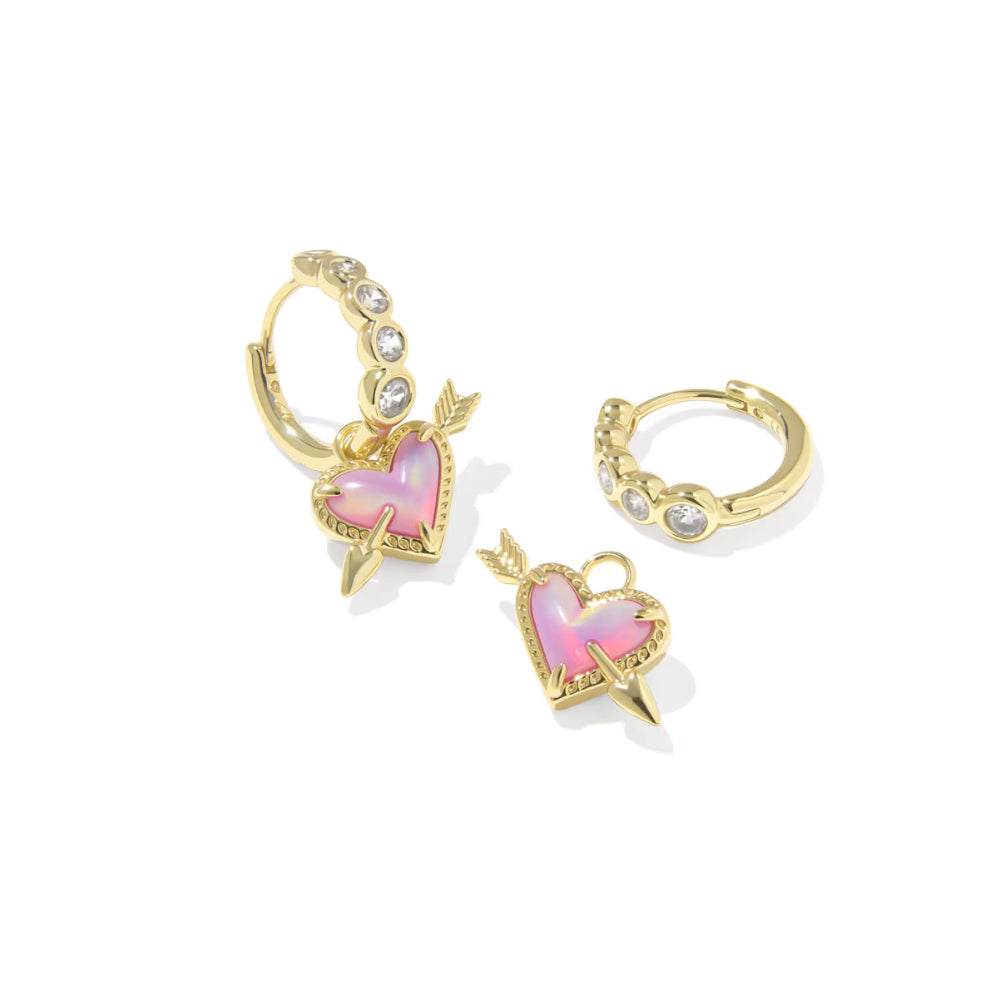 Kendra Scott Ari Heart Arrow Convertible Huggie Earrings