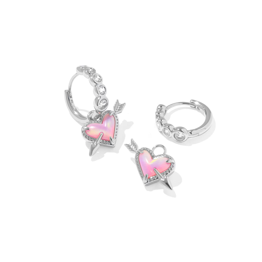 Kendra Scott Ari Heart Arrow Convertible Huggie Earrings