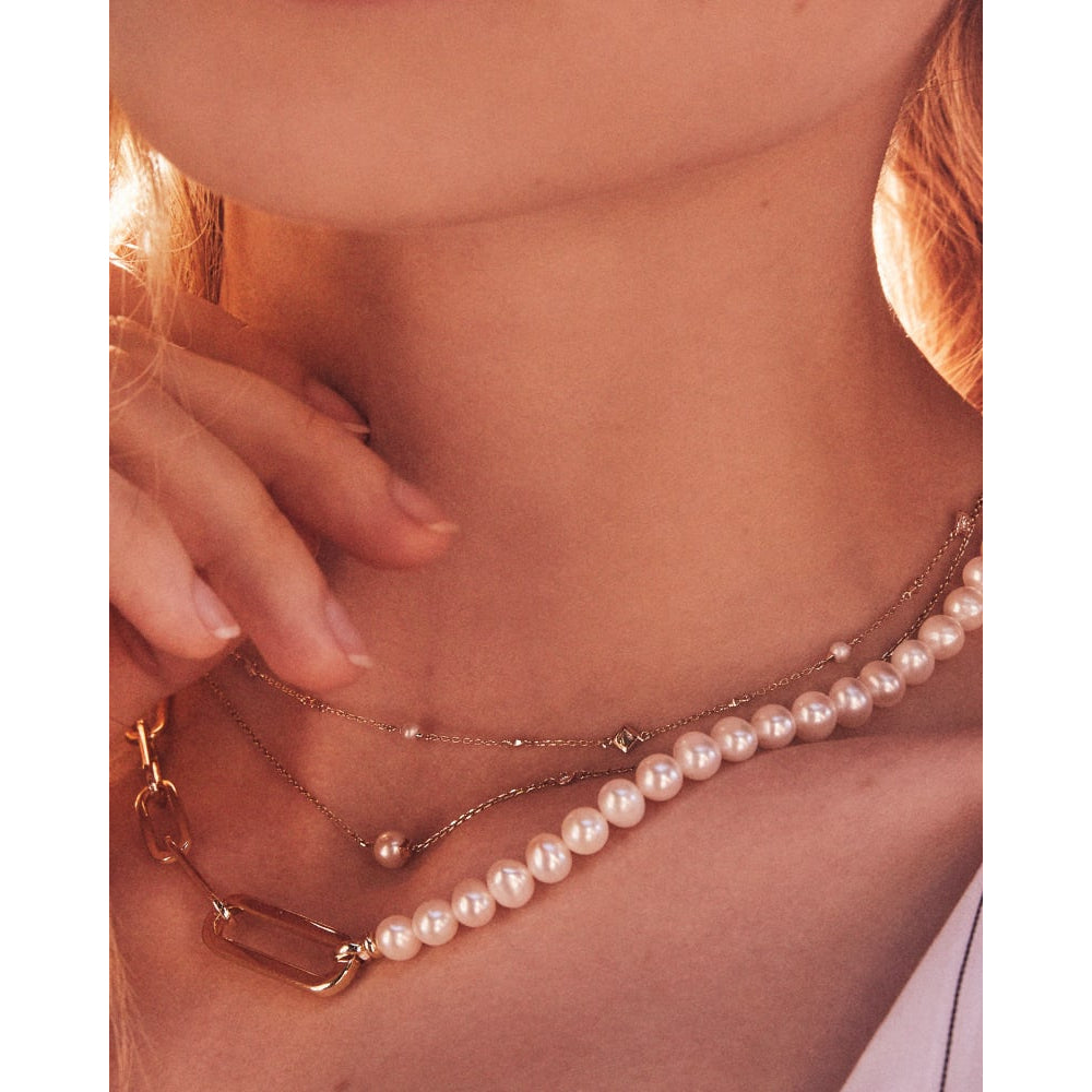 Stella 14k Yellow Gold Pendant Necklace in White Diamond | Kendra Scott