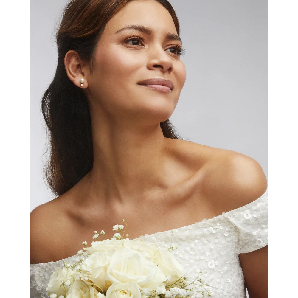 Kendra Scott Cathleen 14k Yellow Gold Pearl Stud Earrings