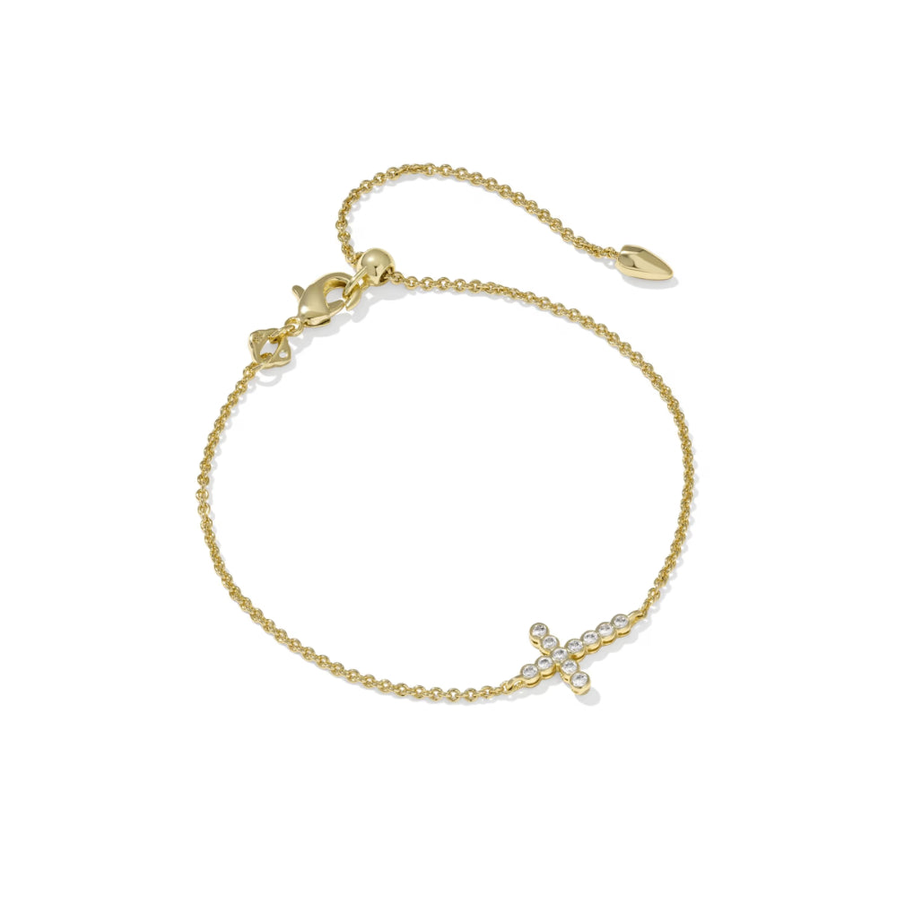 Kendra Scott Cross Crystal Delicate Chain Bracelet
